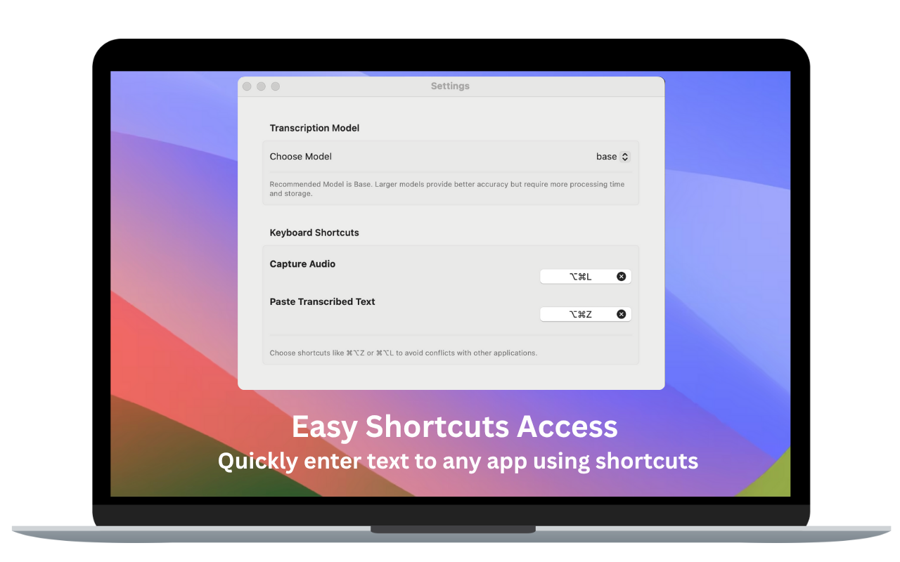 Customizable Shortcuts